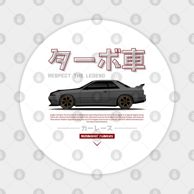 Silver JDM GTR R32 Legend Magnet by RacingSize